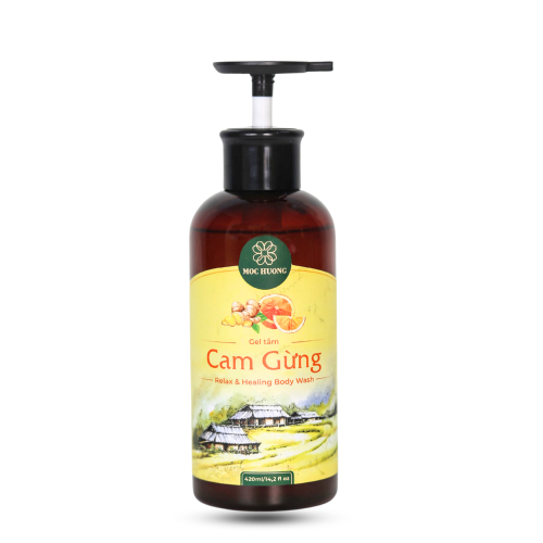 Gel Tắm Cam Gừng Mộc Hương - 420ml: