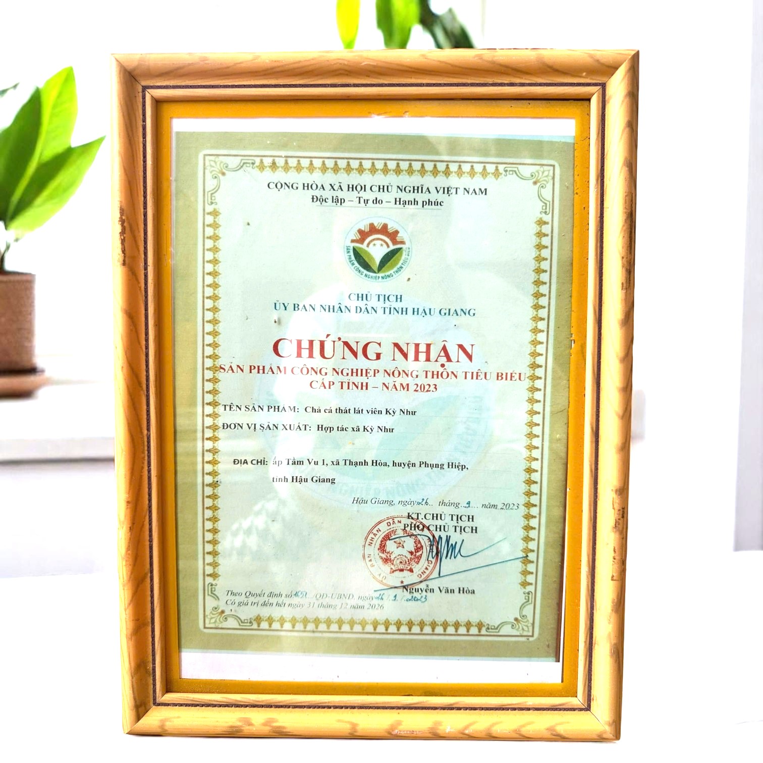 Chứng nhận Sản phẩm OCOP 4 sao