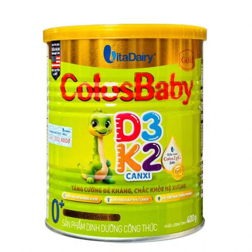 Sữa Bột ColosBaby Gold D3K2 0+ Lon 400gr (0-12 Tháng)