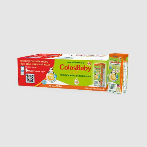 Sữa Bột Pha Sẵn ColosBaby IQ Gold Hộp 180ml (Thùng 48 Hộp)