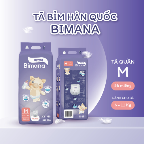 Tã Quần Bimana Hàn Quốc size M